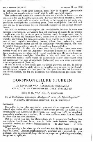 Eerste pagina van het artikel zoals het is gepubliceerd in het tijdschrift