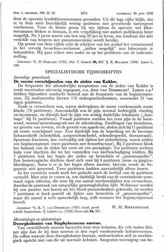 Eerste pagina van het artikel zoals het is gepubliceerd in het tijdschrift