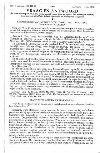 Eerste pagina van het artikel zoals het is gepubliceerd in het tijdschrift