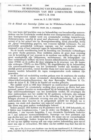 Eerste pagina van het artikel zoals het is gepubliceerd in het tijdschrift