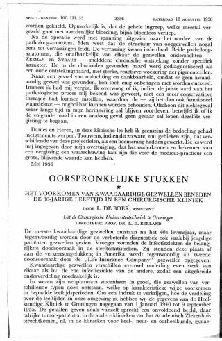 Eerste pagina van het artikel zoals het is gepubliceerd in het tijdschrift