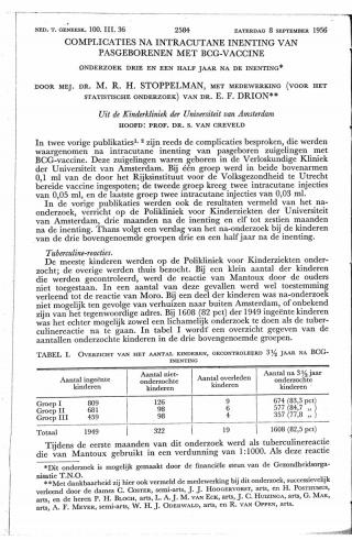 Eerste pagina van het artikel zoals het is gepubliceerd in het tijdschrift