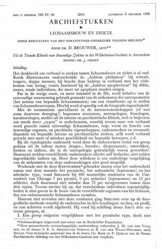 Eerste pagina van het artikel zoals het is gepubliceerd in het tijdschrift