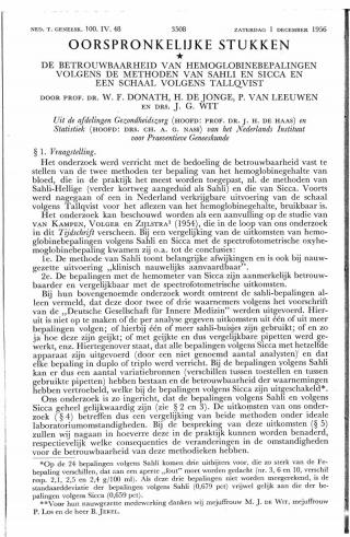 Eerste pagina van het artikel zoals het is gepubliceerd in het tijdschrift