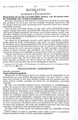 Eerste pagina van het artikel zoals het is gepubliceerd in het tijdschrift