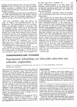 Eerste pagina van het artikel zoals het is gepubliceerd in het tijdschrift