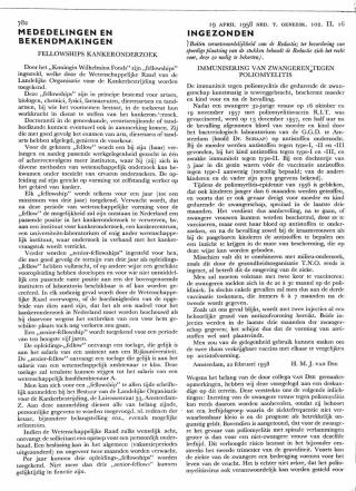 Eerste pagina van het artikel zoals het is gepubliceerd in het tijdschrift