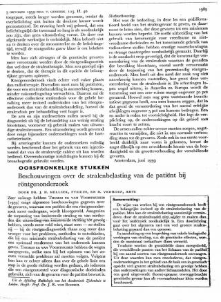 Eerste pagina van het artikel zoals het is gepubliceerd in het tijdschrift