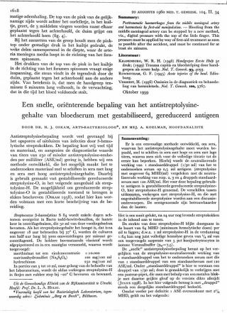 Eerste pagina van het artikel zoals het is gepubliceerd in het tijdschrift