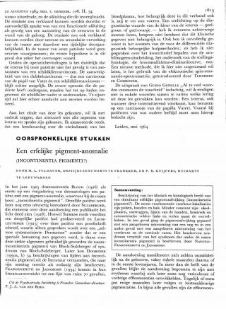 Eerste pagina van het artikel zoals het is gepubliceerd in het tijdschrift