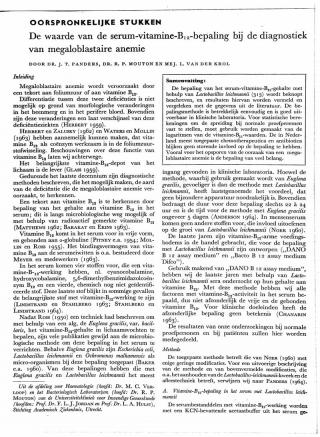 Eerste pagina van het artikel zoals het is gepubliceerd in het tijdschrift