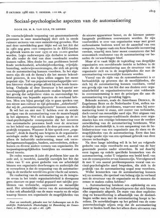 Eerste pagina van het artikel zoals het is gepubliceerd in het tijdschrift