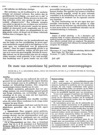 Eerste pagina van het artikel zoals het is gepubliceerd in het tijdschrift