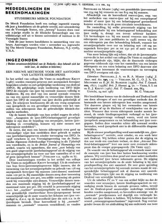 Eerste pagina van het artikel zoals het is gepubliceerd in het tijdschrift