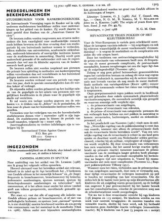 Eerste pagina van het artikel zoals het is gepubliceerd in het tijdschrift