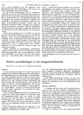 Eerste pagina van het artikel zoals het is gepubliceerd in het tijdschrift