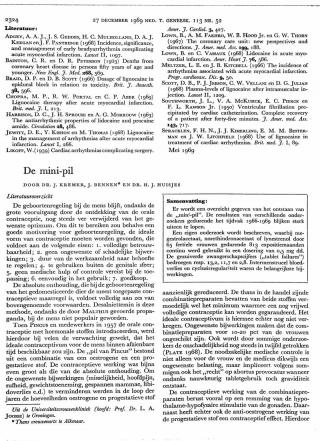 Eerste pagina van het artikel zoals het is gepubliceerd in het tijdschrift