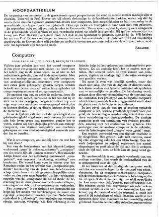 Eerste pagina van het artikel zoals het is gepubliceerd in het tijdschrift