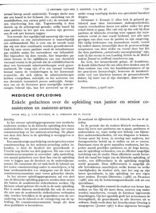 Eerste pagina van het artikel zoals het is gepubliceerd in het tijdschrift