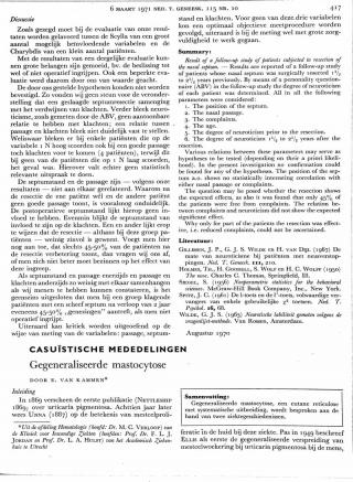 Eerste pagina van het artikel zoals het is gepubliceerd in het tijdschrift