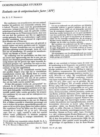 Eerste pagina van het artikel zoals het is gepubliceerd in het tijdschrift