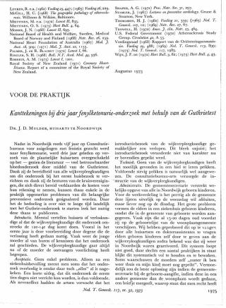 Eerste pagina van het artikel zoals het is gepubliceerd in het tijdschrift