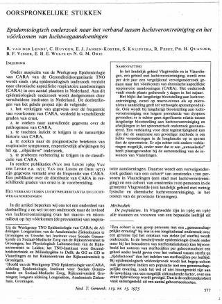 Eerste pagina van het artikel zoals het is gepubliceerd in het tijdschrift