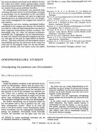 Eerste pagina van het artikel zoals het is gepubliceerd in het tijdschrift
