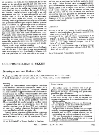 Eerste pagina van het artikel zoals het is gepubliceerd in het tijdschrift