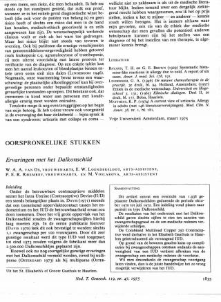 Eerste pagina van het artikel zoals het is gepubliceerd in het tijdschrift