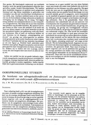 Eerste pagina van het artikel zoals het is gepubliceerd in het tijdschrift