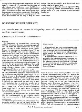 Eerste pagina van het artikel zoals het is gepubliceerd in het tijdschrift