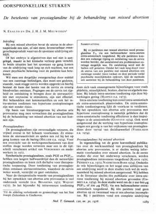 Eerste pagina van het artikel zoals het is gepubliceerd in het tijdschrift