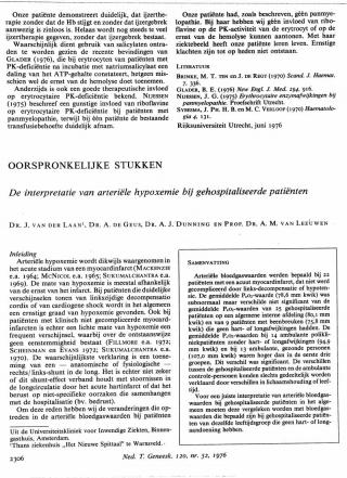 Eerste pagina van het artikel zoals het is gepubliceerd in het tijdschrift