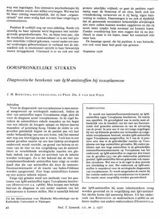 Eerste pagina van het artikel zoals het is gepubliceerd in het tijdschrift