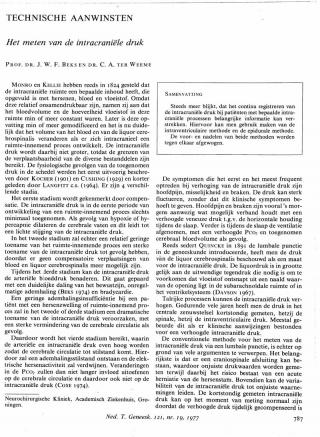 Eerste pagina van het artikel zoals het is gepubliceerd in het tijdschrift