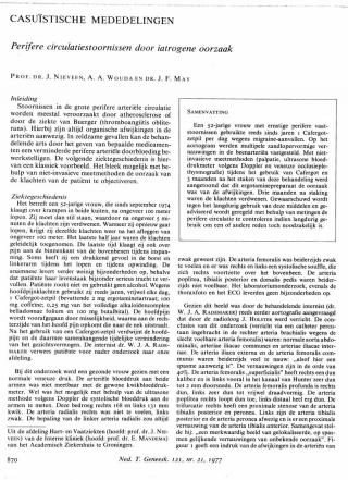 Eerste pagina van het artikel zoals het is gepubliceerd in het tijdschrift