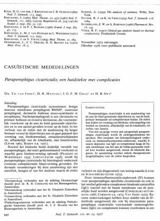 Eerste pagina van het artikel zoals het is gepubliceerd in het tijdschrift