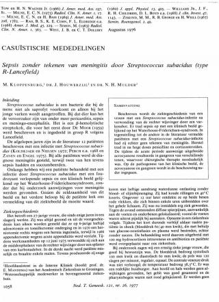 Eerste pagina van het artikel zoals het is gepubliceerd in het tijdschrift