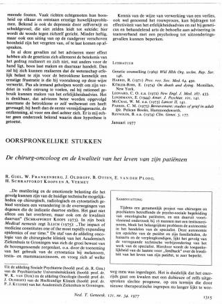 Eerste pagina van het artikel zoals het is gepubliceerd in het tijdschrift