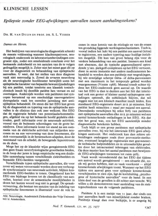 Eerste pagina van het artikel zoals het is gepubliceerd in het tijdschrift
