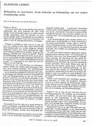 Eerste pagina van het artikel zoals het is gepubliceerd in het tijdschrift