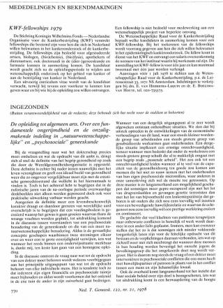 Eerste pagina van het artikel zoals het is gepubliceerd in het tijdschrift