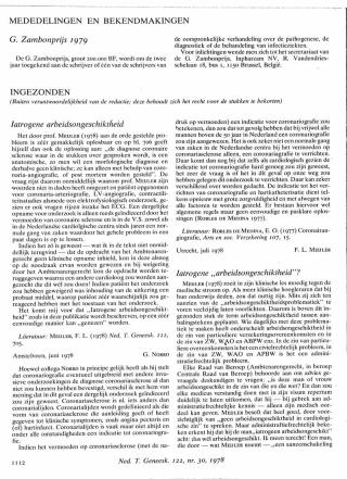 Eerste pagina van het artikel zoals het is gepubliceerd in het tijdschrift