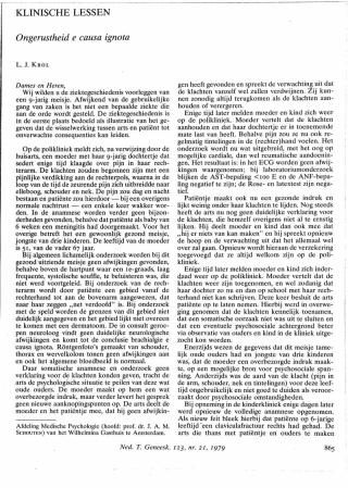 Eerste pagina van het artikel zoals het is gepubliceerd in het tijdschrift