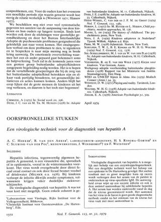 Eerste pagina van het artikel zoals het is gepubliceerd in het tijdschrift