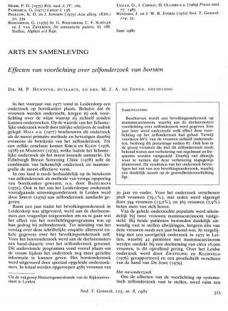 Eerste pagina van het artikel zoals het is gepubliceerd in het tijdschrift