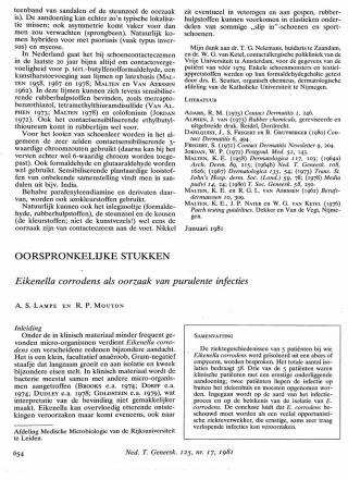 Eerste pagina van het artikel zoals het is gepubliceerd in het tijdschrift