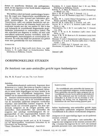 Eerste pagina van het artikel zoals het is gepubliceerd in het tijdschrift