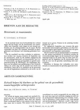 Eerste pagina van het artikel zoals het is gepubliceerd in het tijdschrift